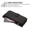 Zipper Wallet Case for Oukitel C61 with Wristlet, Magnetic Closure and Kickstand view 2