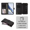 Zipper Wallet Case for Oukitel C61 with Wristlet, Magnetic Closure and Kickstand view 3