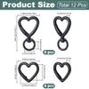 SUNNYCLUE Heart-Shaped Keychain Hooks - 6 Pack view 2