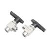 EKFBQBGW 1/8", 1/4", 3/8", 1/2" Female-Thread 304 Stainless Steel Right-Angle 2-Way High-Pressure Ball Valve (1/4") view 1