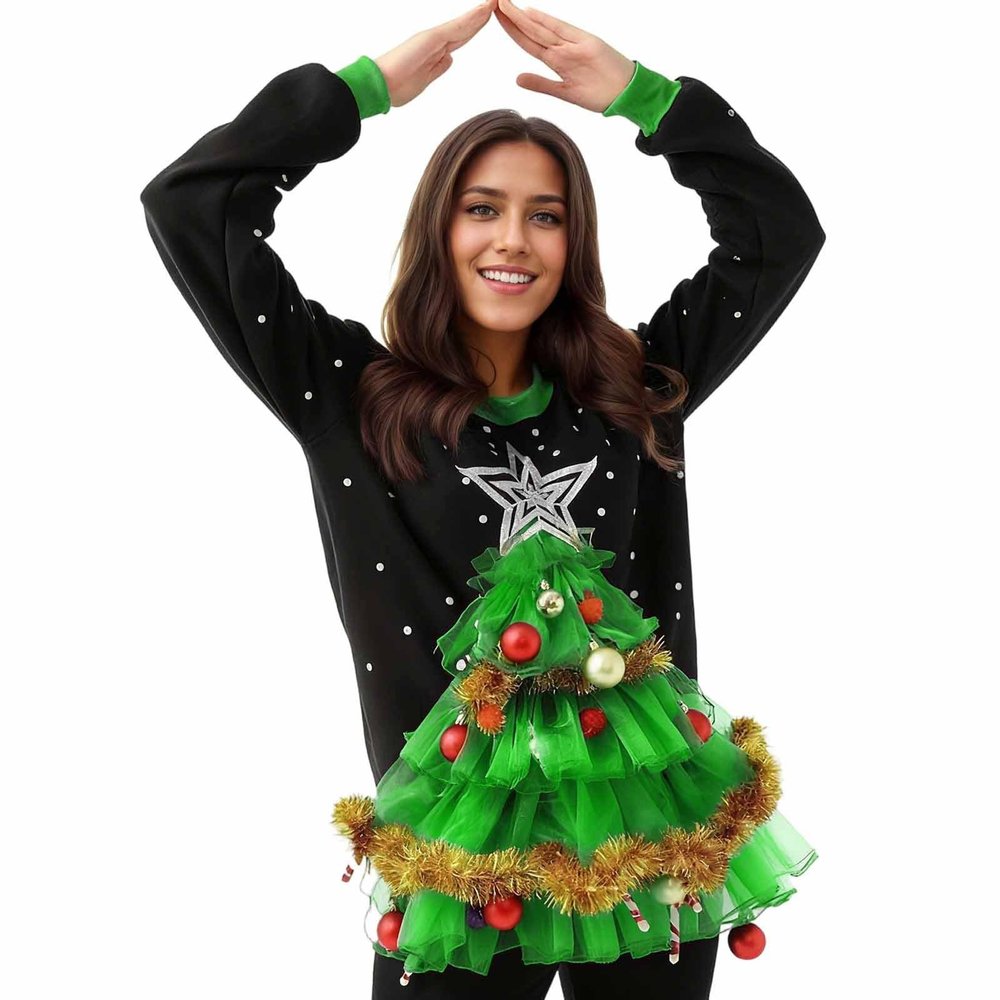 Men's Funny Christmas Tree Ugly Christmas Sweater