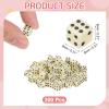 QUARKZMAN 300 Mini Dice, 8 mm/0.31 in, Beige/Black Acrylic view 2
