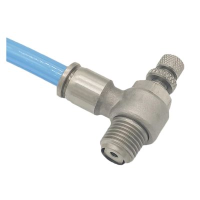 1/2" BSP x 8 mm Push-In Pneumatic Air Flow Control Valve, 304 Stainless Steel