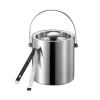 2WFYJNITP Vino Home Stainless Steel Ice Bucket with Handle, Thick Double-Wall Insulated Lid and Tongs, for Parties (3XL) view 1