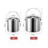 2WFYJNITP Vino Home Stainless Steel Ice Bucket with Handle, Thick Double-Wall Insulated Lid and Tongs, for Parties (3XL) view 2