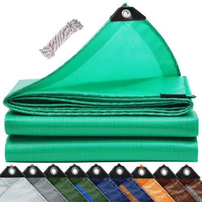 Green Waterproof Tarpaulin 1.3 x 3.9 m, UV-Stabilized, 200 g/m²