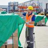 Green Waterproof Tarpaulin 1.3 x 3.9 m, UV-Stabilized, 200 g/m² view 2