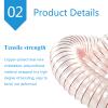 CYJAZNHH Transparent Flexible PU Hose with Copper Wire, 20 mm Inner Diameter, 1 m view 3