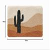 DEXI Bathroom Mat 40 x 60 cm, Non-Slip, Soft, Absorbent, Washable, Terracotta Cactus Design view 2