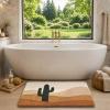 DEXI Bathroom Mat 40 x 60 cm, Non-Slip, Soft, Absorbent, Washable, Terracotta Cactus Design view 4