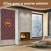 Winter Window Insulation Kit, 3-Layer Thermal Window Cover, Brown, 51 x 87 in (130 x 220 cm) view 4