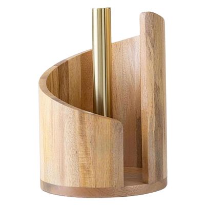 Mountain Wooden Paper Towel Holder, Decorative Countertop Holder, Wood Color