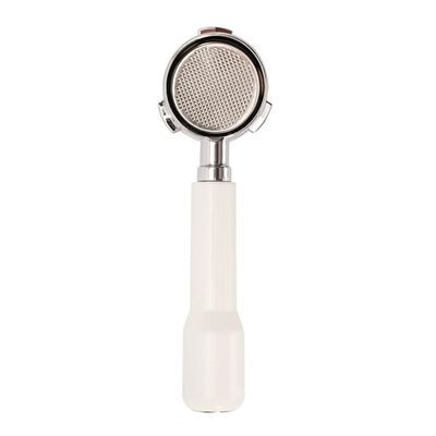 Gettimore 51 mm Bottomless Portafilter Handle for Petrus, Derlla, and Donlim Espresso Machines, Alloy, White