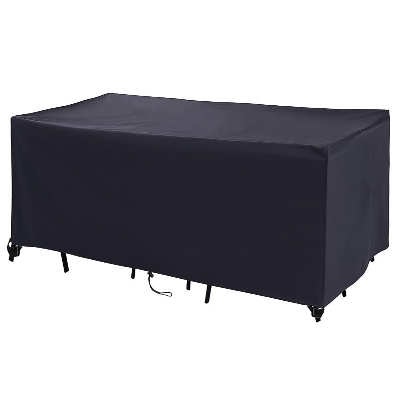 AOFOAE 160 x 100 x 110 cm Furniture Cover, Waterproof 420D Oxford Fabric, Black/Silver