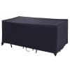 AOFOAE 160 x 100 x 110 cm Furniture Cover, Waterproof 420D Oxford Fabric, Black/Silver view 1