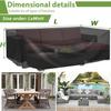 AOFOAE 160 x 100 x 110 cm Furniture Cover, Waterproof 420D Oxford Fabric, Black/Silver view 3