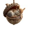 Christmas Tree Ornaments with Forest Animal Motifs and Acorns view 1