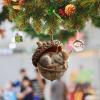 Christmas Tree Ornaments with Forest Animal Motifs and Acorns view 3
