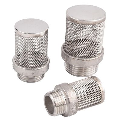 YJXYJQ 304 Stainless Steel Mesh Strainer, 1/2" to 2" Male Thread, for Aquariums, Garden Irrigation, and Water Filtration, 1 Piece (1.2 in. Long)