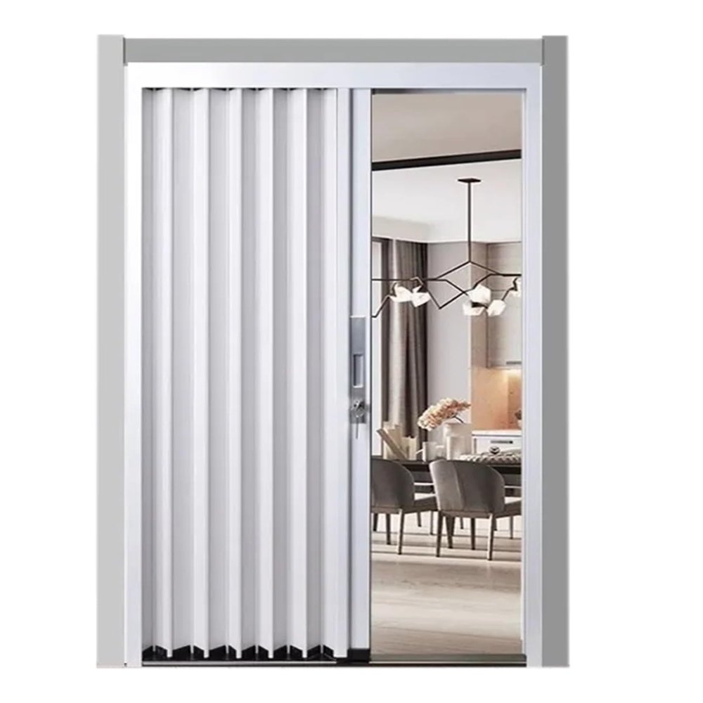 Accordion Sliding Folding Door Room Divider, White, 200 x 60 cm