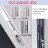 Accordion Sliding Folding Door Room Divider, White, 200 x 60 cm view 3