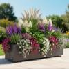 Herstera Garden Cube Planter, Steel, 100 x 25 x 25 cm, Anthracite view 2