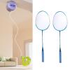 RiToEasysports Badminton Set, Automatic Rebound Self-Training Device with Two Rackets and Light-Up Shuttlecocks for Solo Players view 3