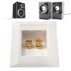 Gold-Plated Banana Plug Speaker Cable Wall Plate view 1