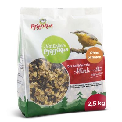 Natürlich Pfiffikus Muesli Mix Scatter Feed with Insects, 2.5 kg