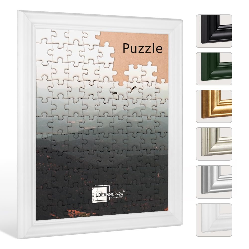 Bildershop-24 Nepal Puzzle Frame, White Matte, 96 x 136 cm (Approx. 3,000–5,000 Pieces)