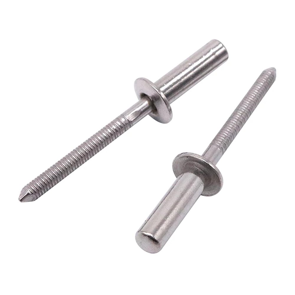 HEXHUASR GB12615.4 304 Stainless Steel Closed-End Round-Head Waterproof Blind Rivets M3.2–M6.4 (6 mm)