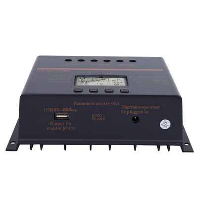 Cryfokt 80A PWM Solar Charge Controller for 12V/24V Systems with LCD Display and USB Port