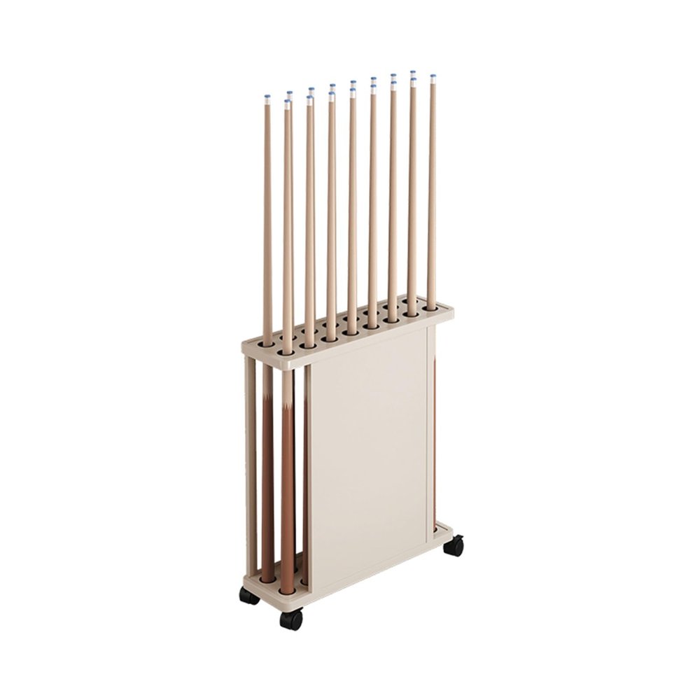 Generic Pool Cue Rack, 360° Rotating Floor Stand, 8/16-Slot, White, 60 x 20 x 66 cm