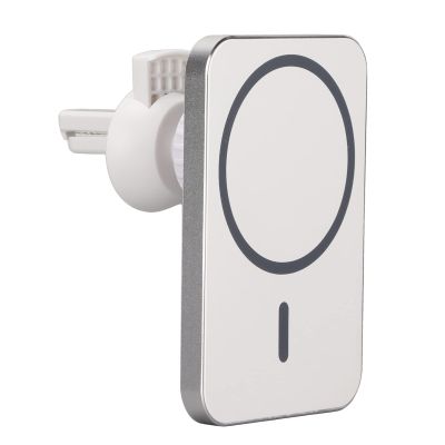 CHICIRIS Magnetic Wireless Car Charger, Fast Charging, 360° Rotation, Metal and Plastic, White