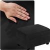 Custom Rectangular Ottoman Cover for Footstool, Black, 35 x 65 cm view 1