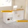 Reception Desk with Lockable Drawer and Pegboard view 3
