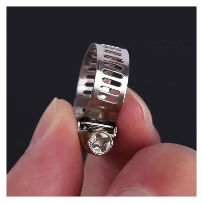 30-Piece Stainless Steel Adjustable Hose Clamp Set, 8–12 mm