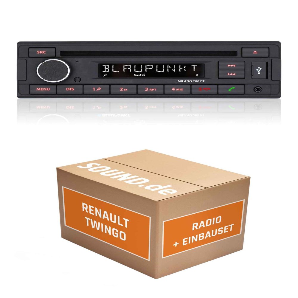 Car Stereo Installation Kit for JVC KD-DB922BT, Compatible with Renault Twingo III | Bluetooth Calling and Audio Streaming