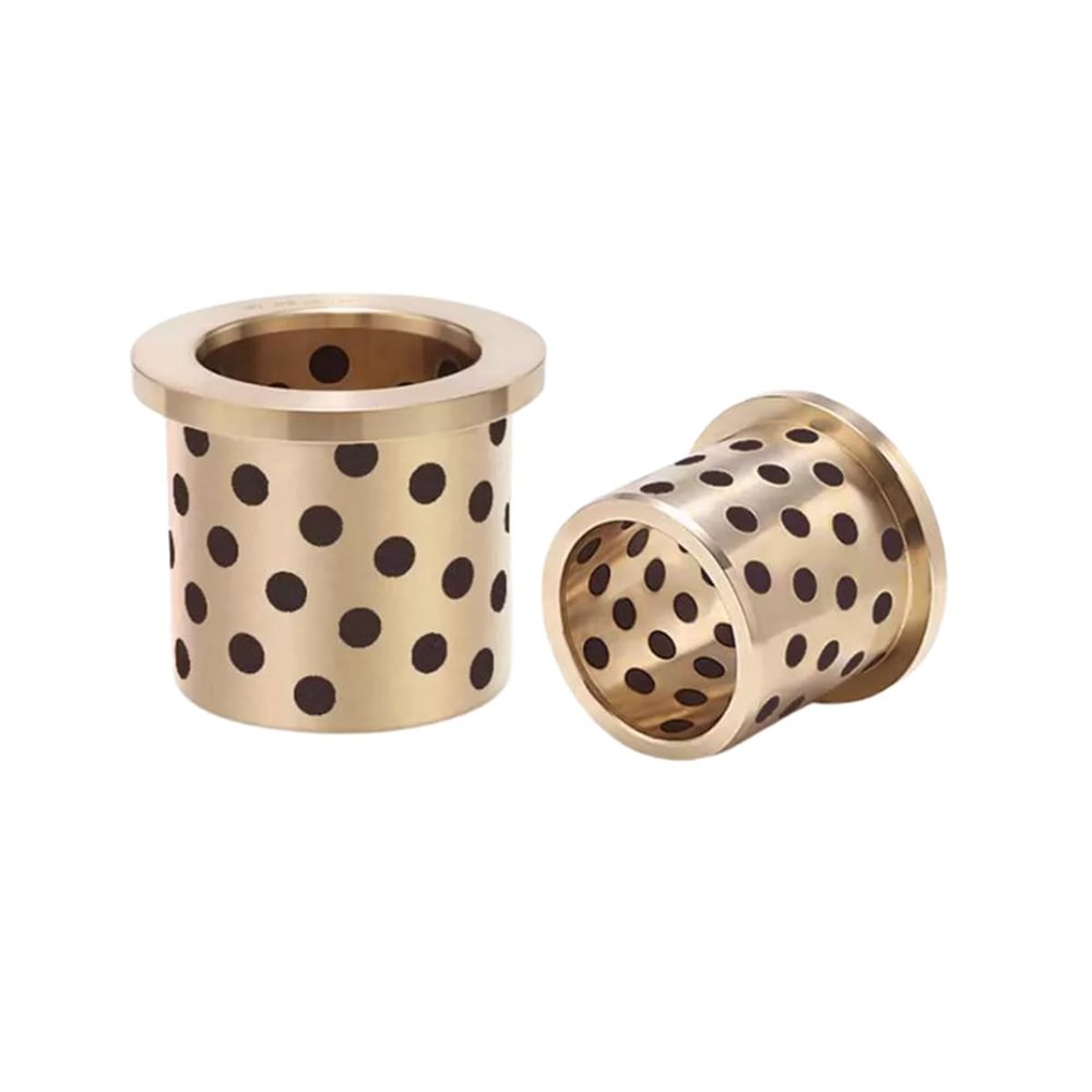 1 Pc. 5 mm ID Flanged Oil-Free Self-Lubricating Graphite-Brass Bearing Bushing, 9 mm OD, Height 10/20, JFB Bushing (JFB0512, 14x2-5x9x12 mm)