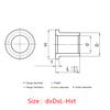 1 Pc. 5 mm ID Flanged Oil-Free Self-Lubricating Graphite-Brass Bearing Bushing, 9 mm OD, Height 10/20, JFB Bushing (JFB0512, 14x2-5x9x12 mm) view 4
