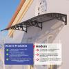 DAWNINGHOMM Door Awning 150 x 200 cm with ABS Brackets, Rain, Snow and UV Protection view 4
