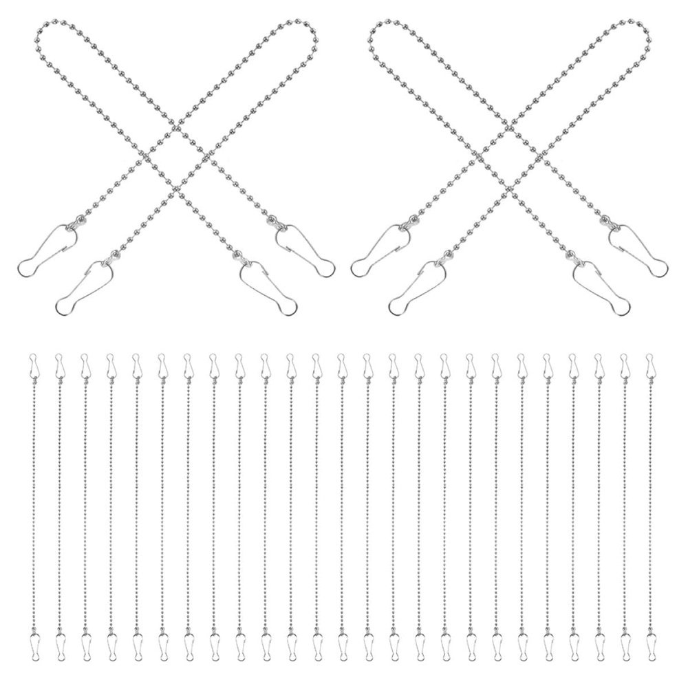 24 Stainless Steel Hanging Chains with Hooks for Plant Baskets