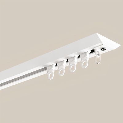 Ultra-Thin Ceiling Curtain Track System with Quiet Design and Accessories, 480 cm