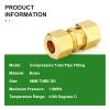 TAISHER 10-Pack Brass Compression Tube Fittings, 6 mm OD x 6 mm OD Straight Adapter view 3