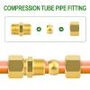 TAISHER 10-Pack Brass Compression Tube Fittings, 6 mm OD x 6 mm OD Straight Adapter view 4