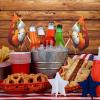 Three Autumn Pumpkins White and Orange Mini Hand Flags, 10-Pack view 4
