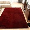 QENHYUN Modern High-Pile Rug 190 x 260 cm, Extra Soft Bedside Rug for Kids' Rooms, Teens and Dorms, Wine Red view 1
