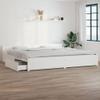 Refined White Solid Pine Bed with Drawers, 180 x 200 cm view 2