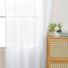 WUXXIANG Sheer Voile Curtain 250 x 98 cm, Semi-Transparent, White view 3