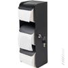 Commercial Stainless Steel Toilet Paper Dispenser, 3-Roll Holder with Lock, Wall-Mounted, Double-Roll Option view 1